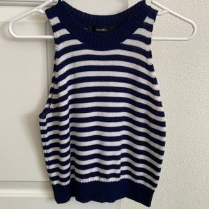Forever 21 stripped crop tank sweater size medium